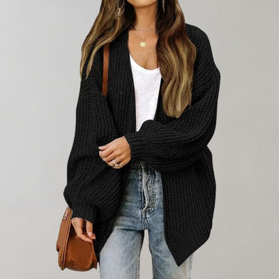 Damen Strickjacke offen – lässiger Freizeit-Cardigan