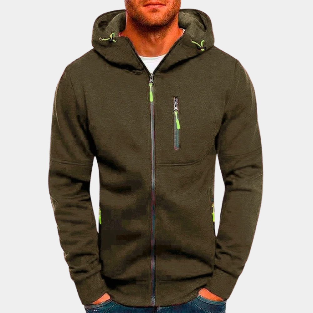 Zip-Hoodie Herren – lässiger Kapuzenpullover mit Reißverschluss