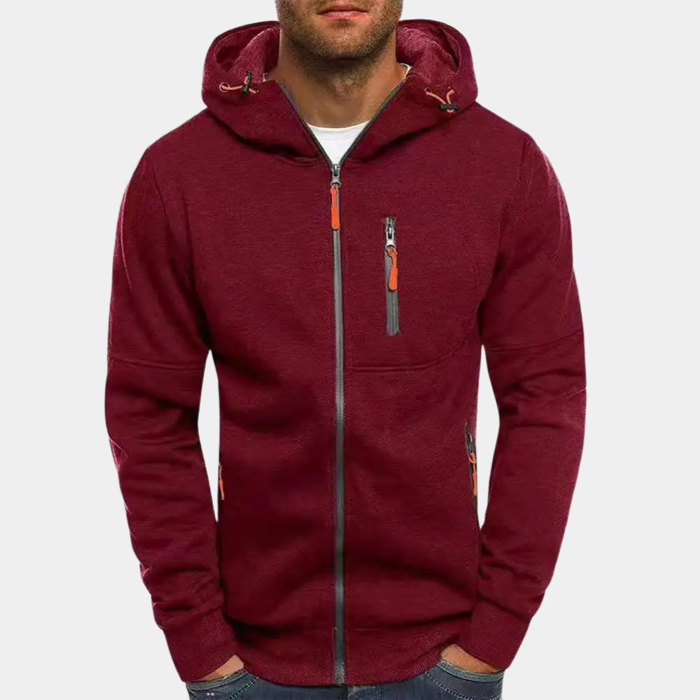 Zip-Hoodie Herren – lässiger Kapuzenpullover mit Reißverschluss