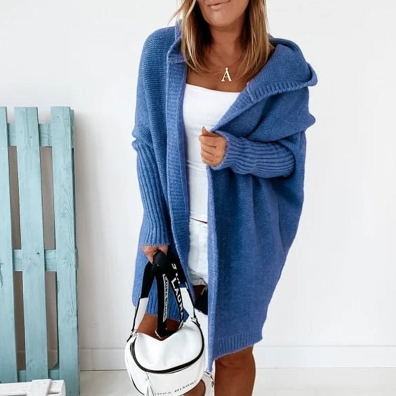 Cardigan Damen mit Fledermausärmeln aus Strick