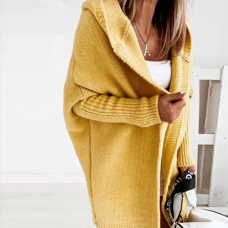 Cardigan Damen mit Fledermausärmeln aus Strick