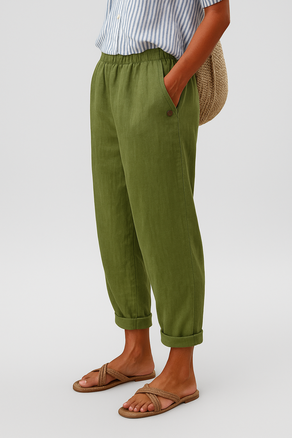7/8-Hose Damen mit Seitentaschen