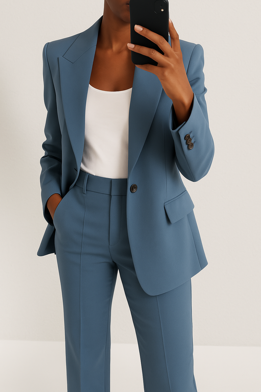 Zweiteiliges Anzug-Set Damen mit Blazer und Hose