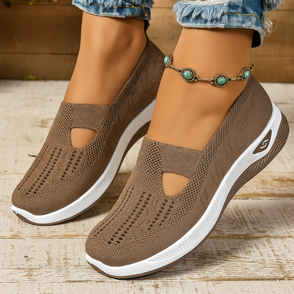 Bequeme Slip-on Schuhe aus Textil – leichte Halbschuhe mit weichem Fußbett