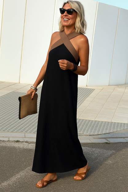 Maxikleid mit Wickel-Ausschnitt – luftiges Sommerkleid mit V-Ausschnitt