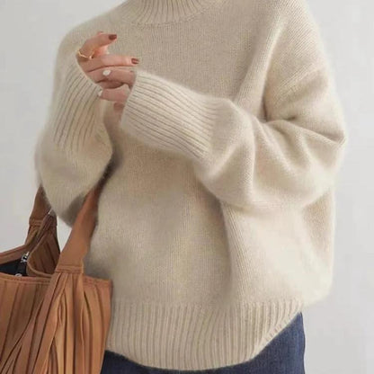 Oversize-Rollkragenpullover aus Kaschmir – weicher Feinstrick im lockeren Schnitt
