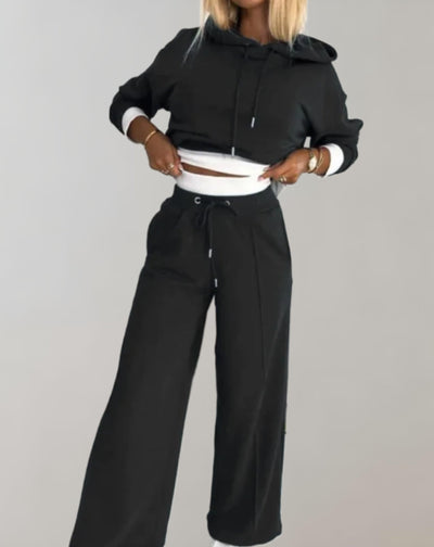 Freizeit-Set Damen – Hoodie und Jogginghose aus Baumwollmischung