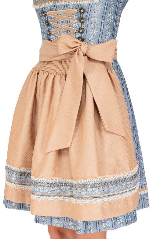 Dirndl Damen mini zweiteilig in Hellblau – Trachtenkleid