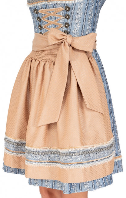 Dirndl Damen mini zweiteilig in Hellblau – Trachtenkleid