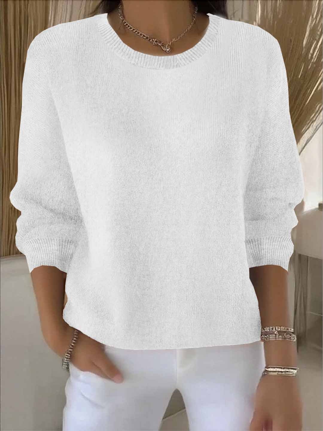 Strickpullover aus Viskose – eleganter Feinstrick in Einheitsgröße