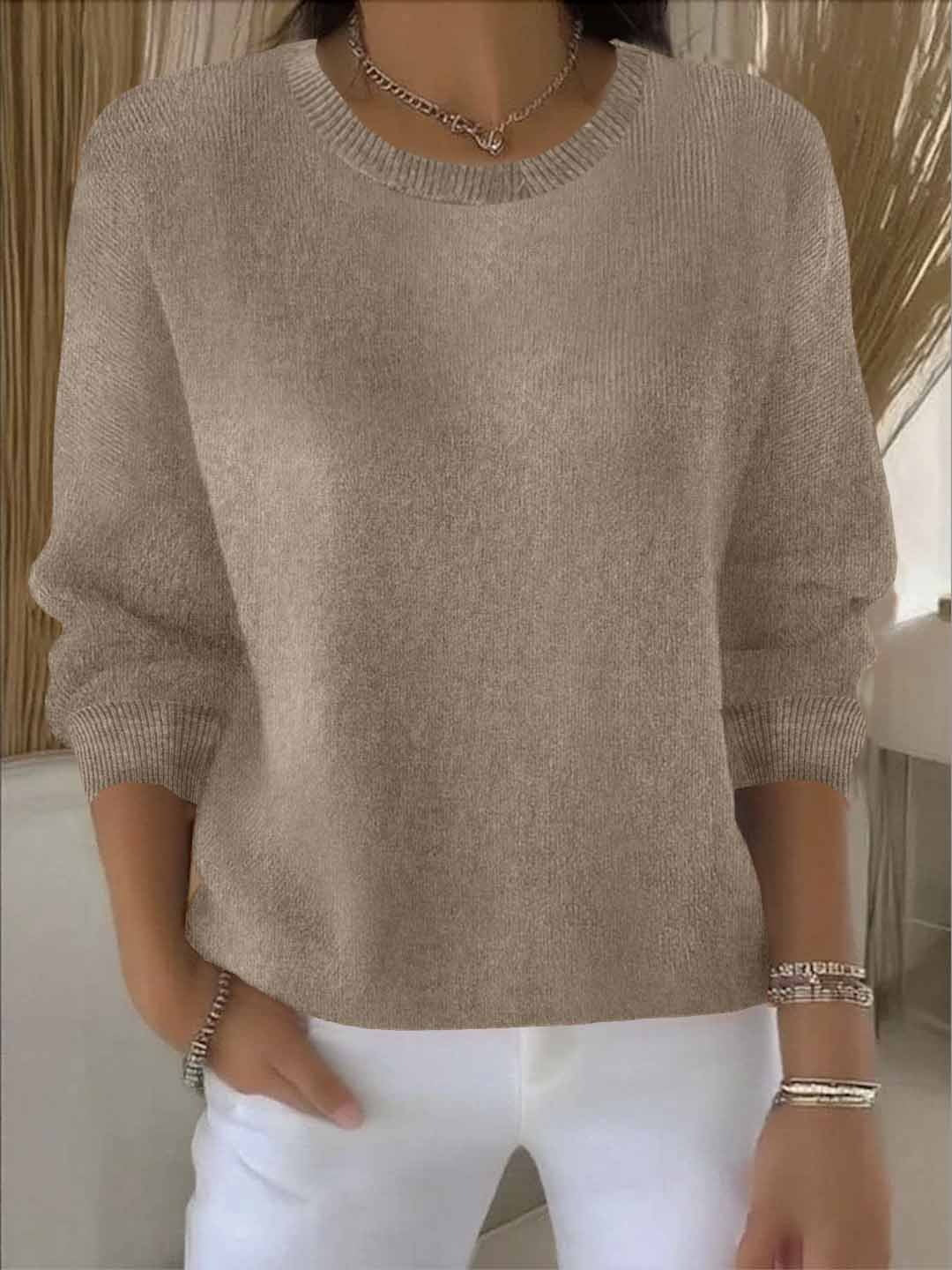 Strickpullover aus Viskose – eleganter Feinstrick in Einheitsgröße