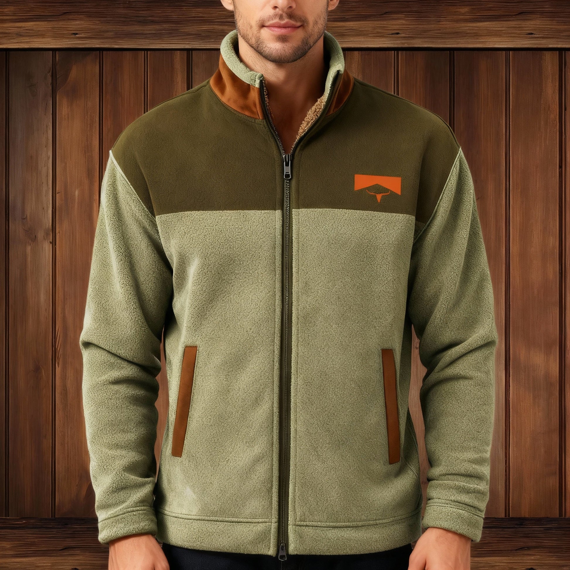 Leichte Herren-Freizeitjacke aus Polyester mit 3D-Print