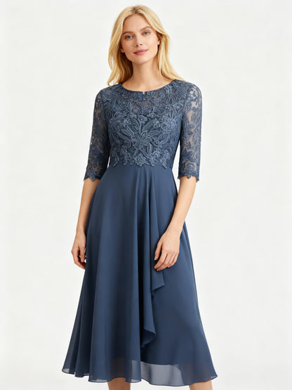 Maxikleid Damen mit langen Ärmeln