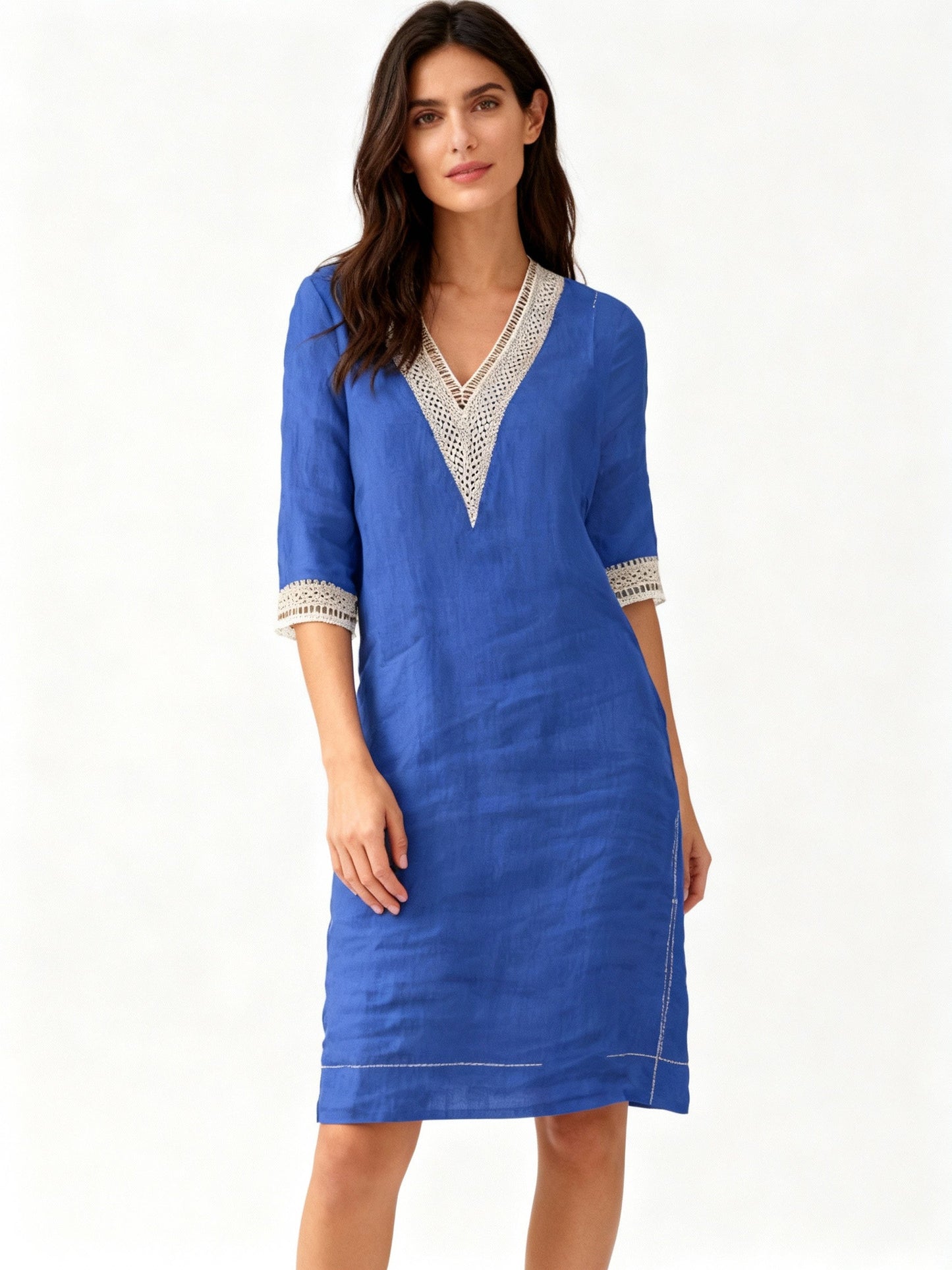Sommerkleid Damen aus Baumwolle in Regular Fit