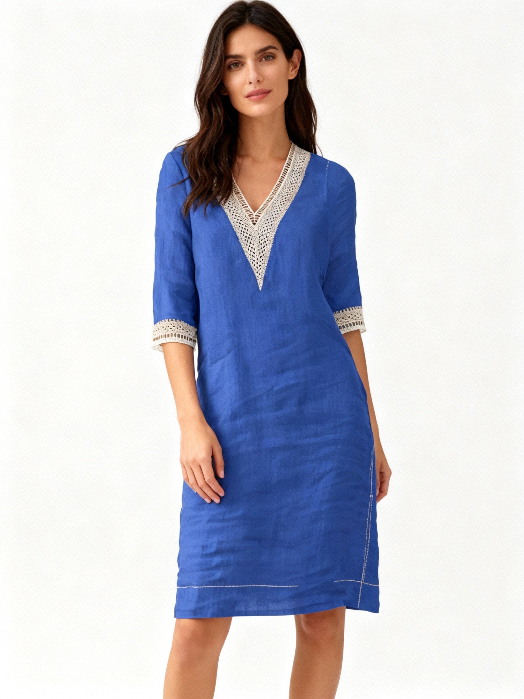 Sommerkleid Damen aus Baumwolle in Regular Fit