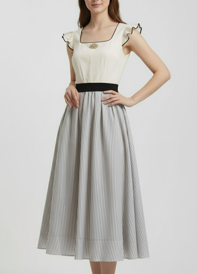 Oktoberfestkleid Damen weiß Trachten-Dirndl