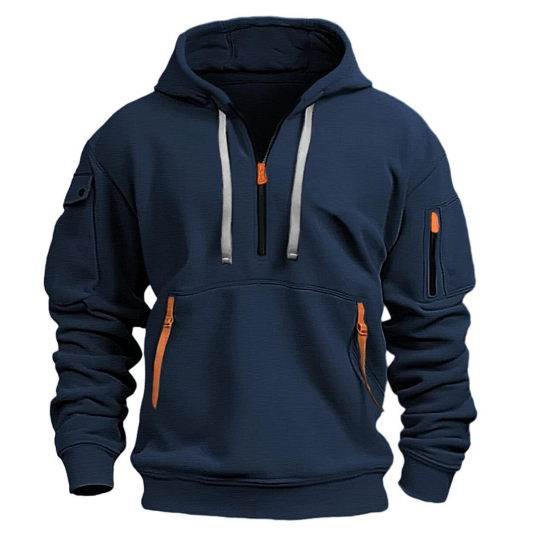 Hoodie Herren mit Reißverschluss-Taschen