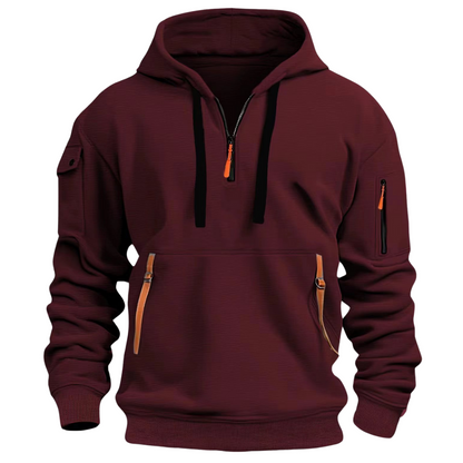 Hoodie Herren mit Reißverschluss-Taschen – bequemer Kapuzenpullover für die Freizeit