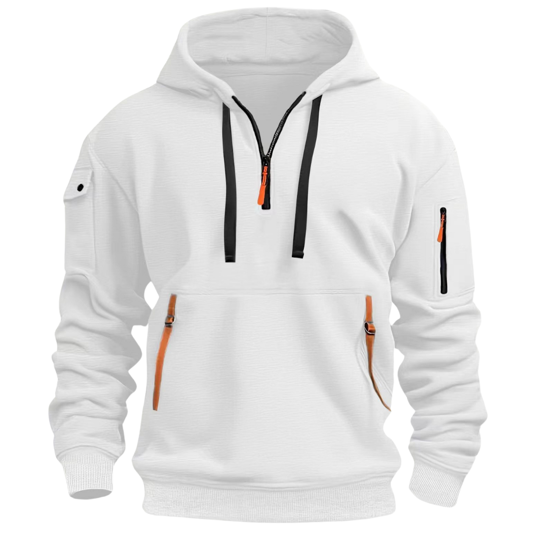 Hoodie Herren mit Reißverschluss-Taschen – bequemer Kapuzenpullover für die Freizeit