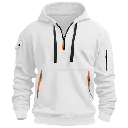 Hoodie Herren mit Reißverschluss-Taschen – bequemer Kapuzenpullover für die Freizeit