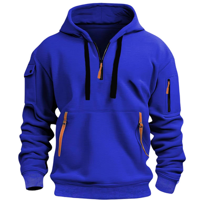 Hoodie Herren mit Reißverschluss-Taschen – bequemer Kapuzenpullover für die Freizeit