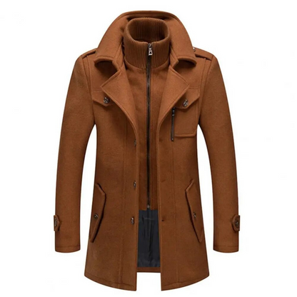 Modische Doppelkragenjacke Herren
