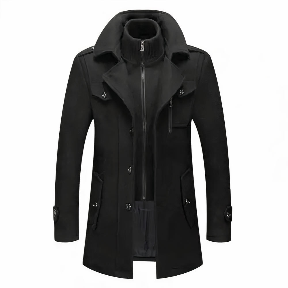 Herren Jacke mit Doppelkragen modische Jacke