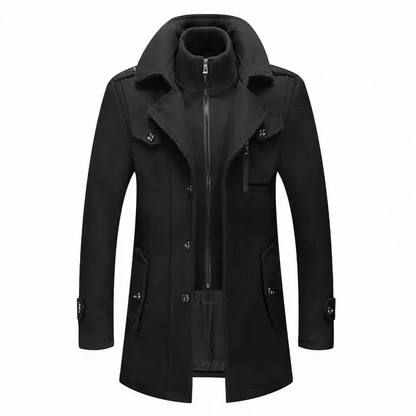 Herren Jacke mit Doppelkragen modische Jacke