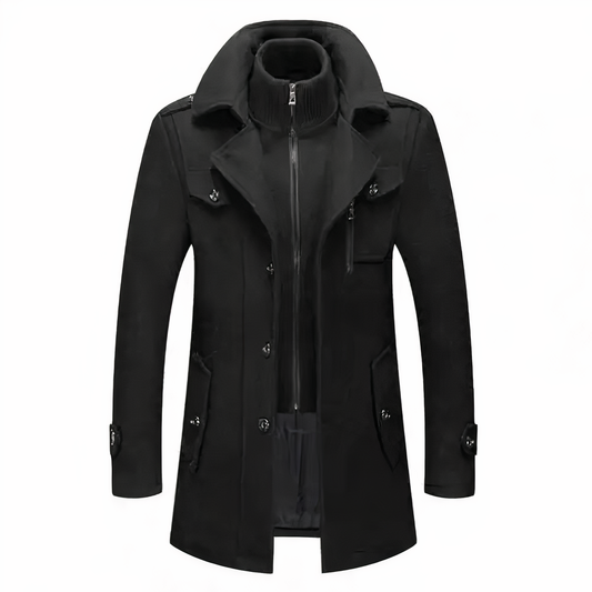 Herren Jacke mit Doppelkragen modische Jacke