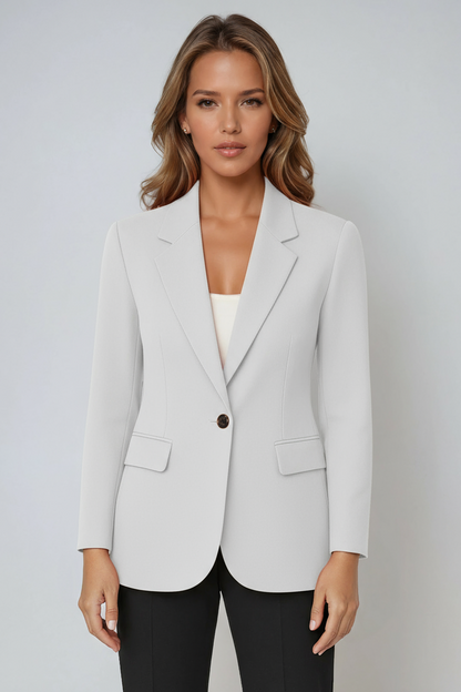 Taillierter Blazer Damen aus Polyester – klassischer Damenblazer, Detailansicht