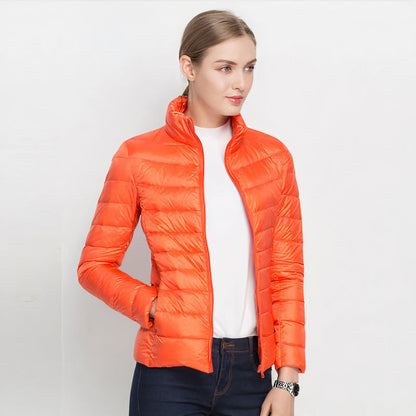 Warme Daunenjacke Damen im Urban-Chic-Stil