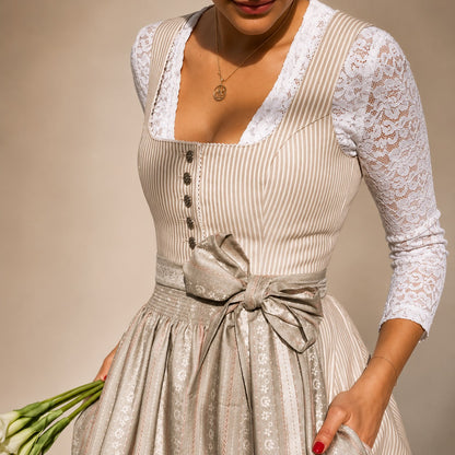 Damen Oktoberfestkleid klassisch mit Schleife – Trachtenkleid