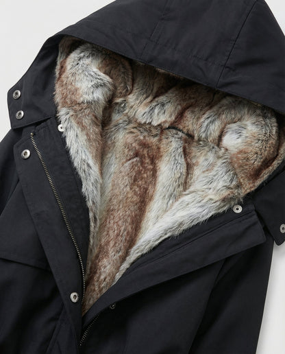 Wintermantel Damen lang – gefütterter eleganter Mantel mit wärmendem Futter