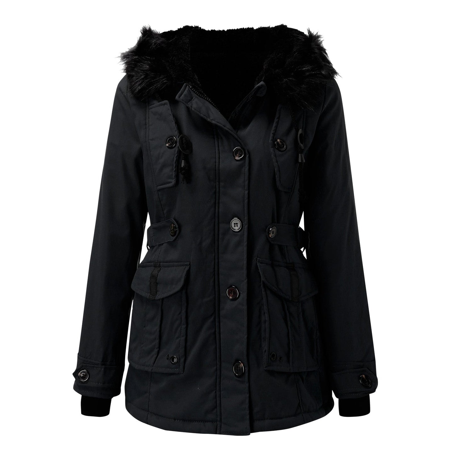 Warmer Mantel Damen aus Baumwolle