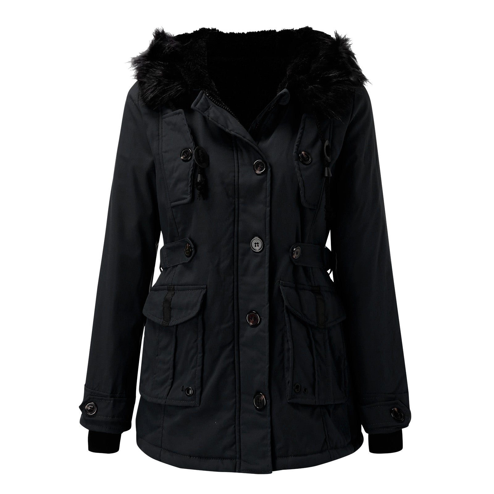 Warmer Mantel Damen aus Baumwolle
