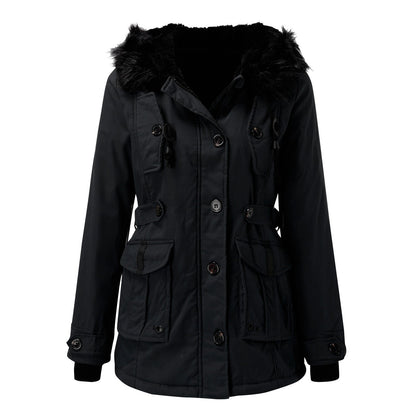 Warmer Mantel Damen aus Baumwolle