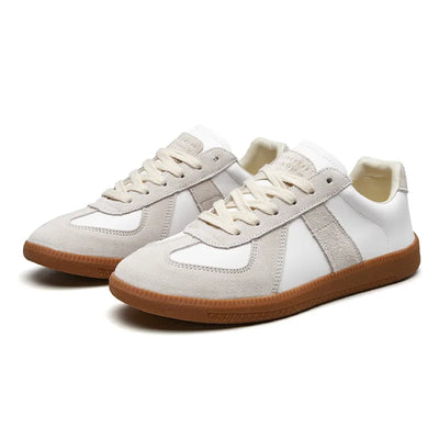 Schnürsneaker Herren aus Kunstleder – klassische Sneaker mit rutschfester Sohle