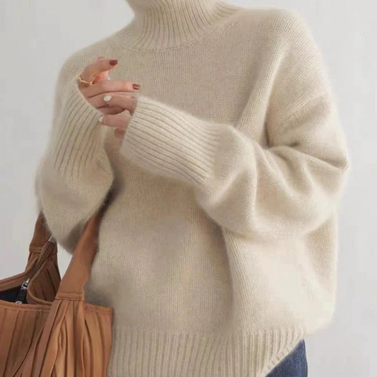 Rollkragenpullover Damen aus Kaschmir