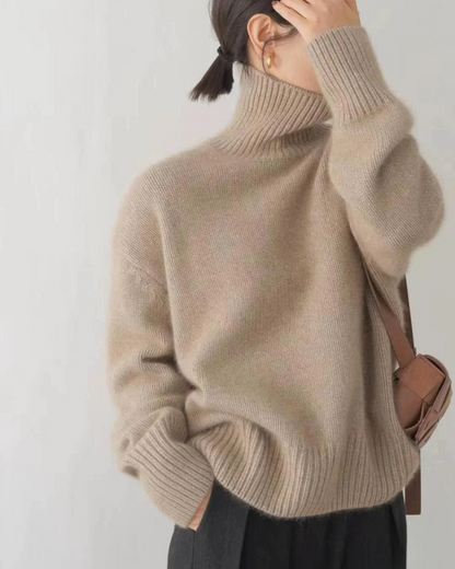 Weicher Rollkragenpullover Damen warm