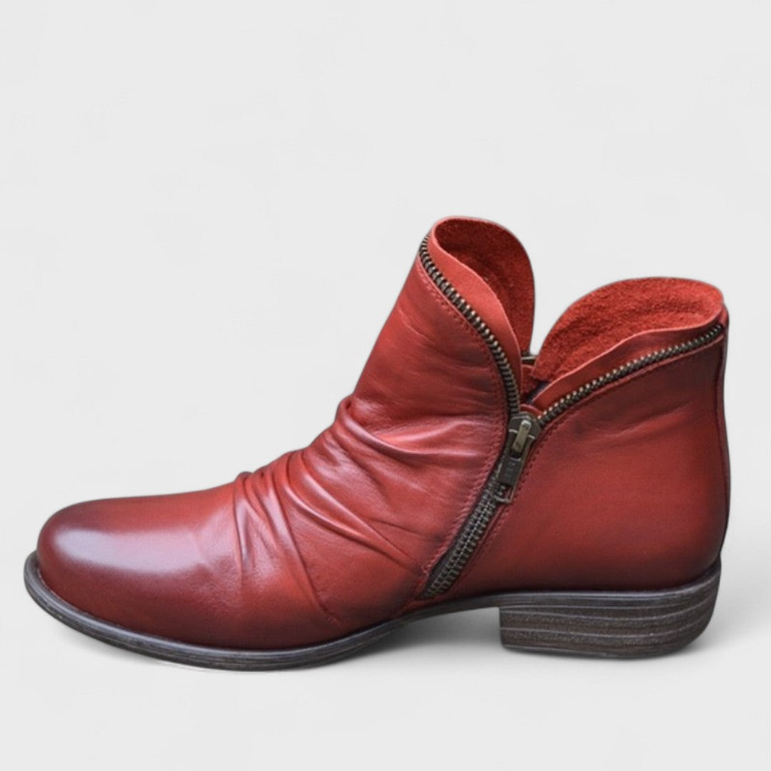 Orthopädische Stiefeletten Damen aus Textil – Ankle Boots, Detailansicht