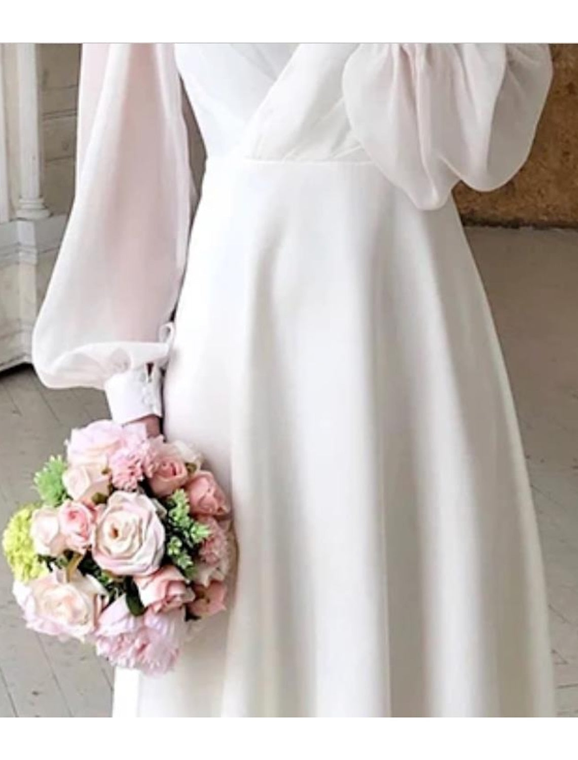 Elegantes Brautkleid Damen aus Chiffon