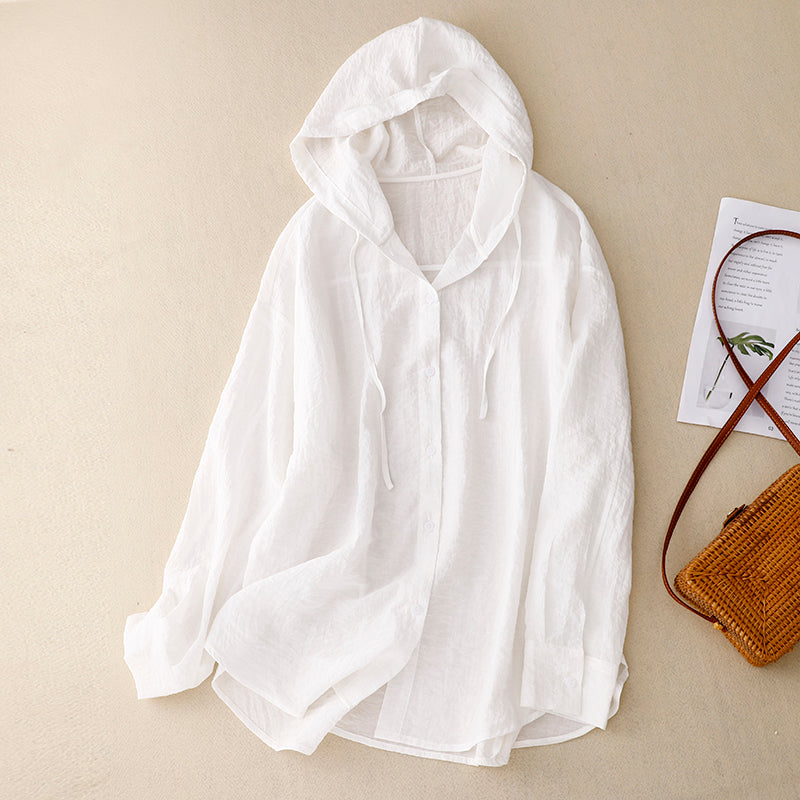 Luftiges Sommer-Layer Damen mit Kapuze