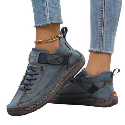 Orthopädische Komfort-Sneaker aus Stoff – leichte Sneaker zum Hineinschlüpfen mit Klettverschluss