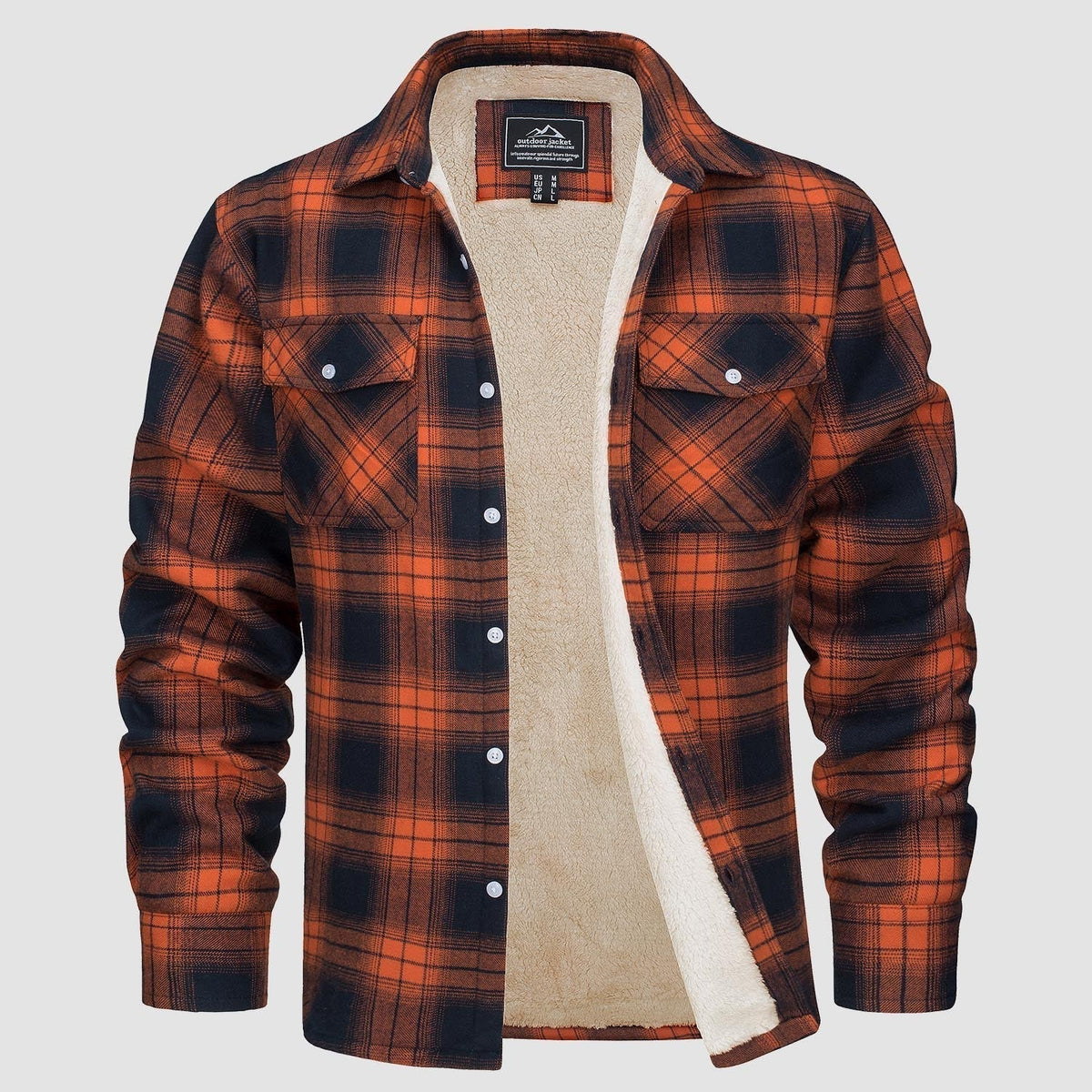 Hemdjacke Herren aus Baumwolle kariert