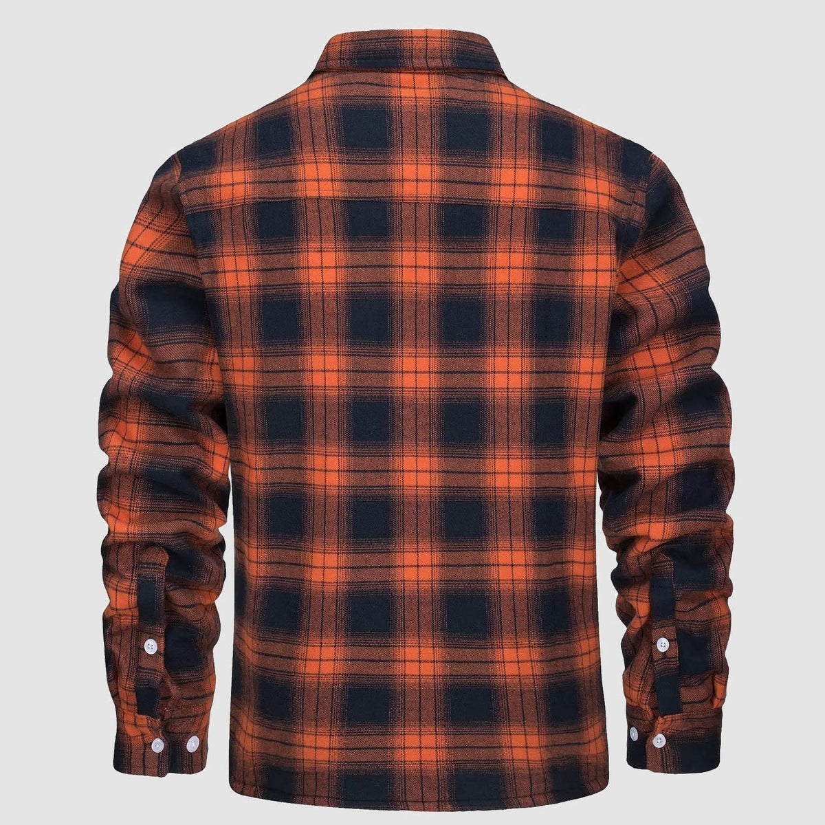 Hemdjacke Herren aus Baumwolle – karierte Overshirt-Jacke mit Sherpa-Futter