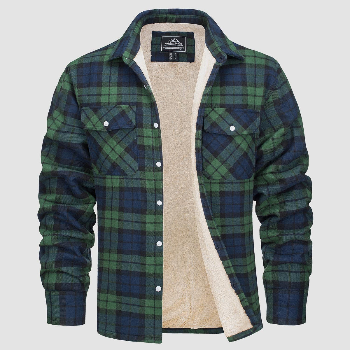 Warme Baumwoll-Hemdjacke Herren