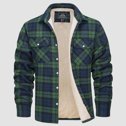 Warme Baumwoll-Hemdjacke Herren