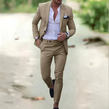 Herren Anzug-Set dreiteilig – formeller Hochzeitsanzug mit Weste und Hose