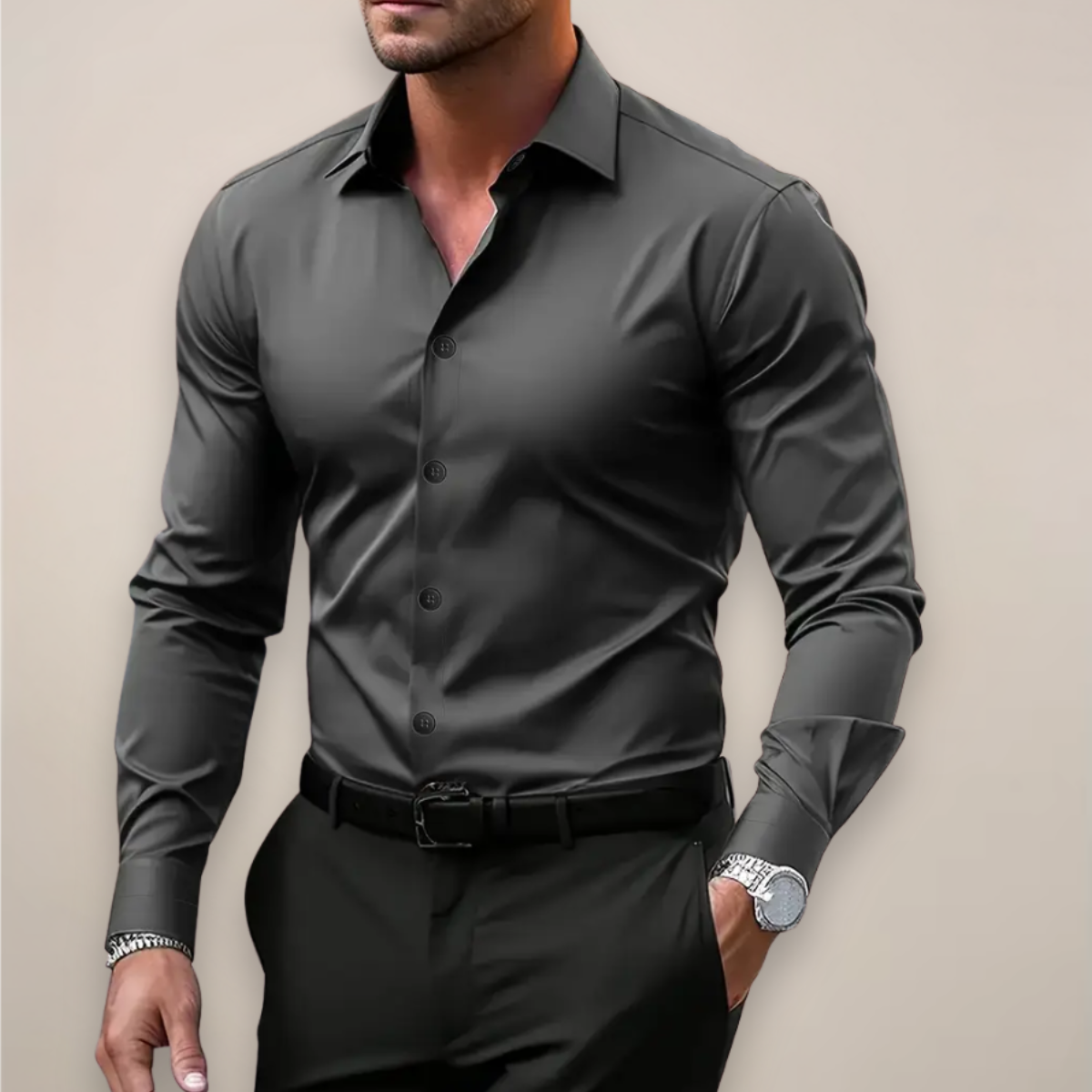 Hemd Herren Slim Fit aus Baumwolle