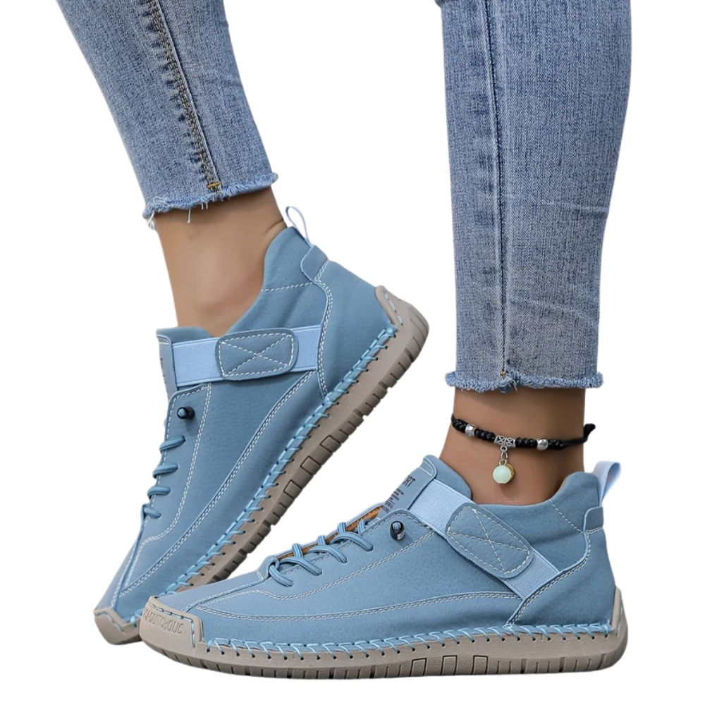 Orthopädische Komfort-Sneaker aus Stoff – leichte Sneaker zum Hineinschlüpfen mit Klettverschluss